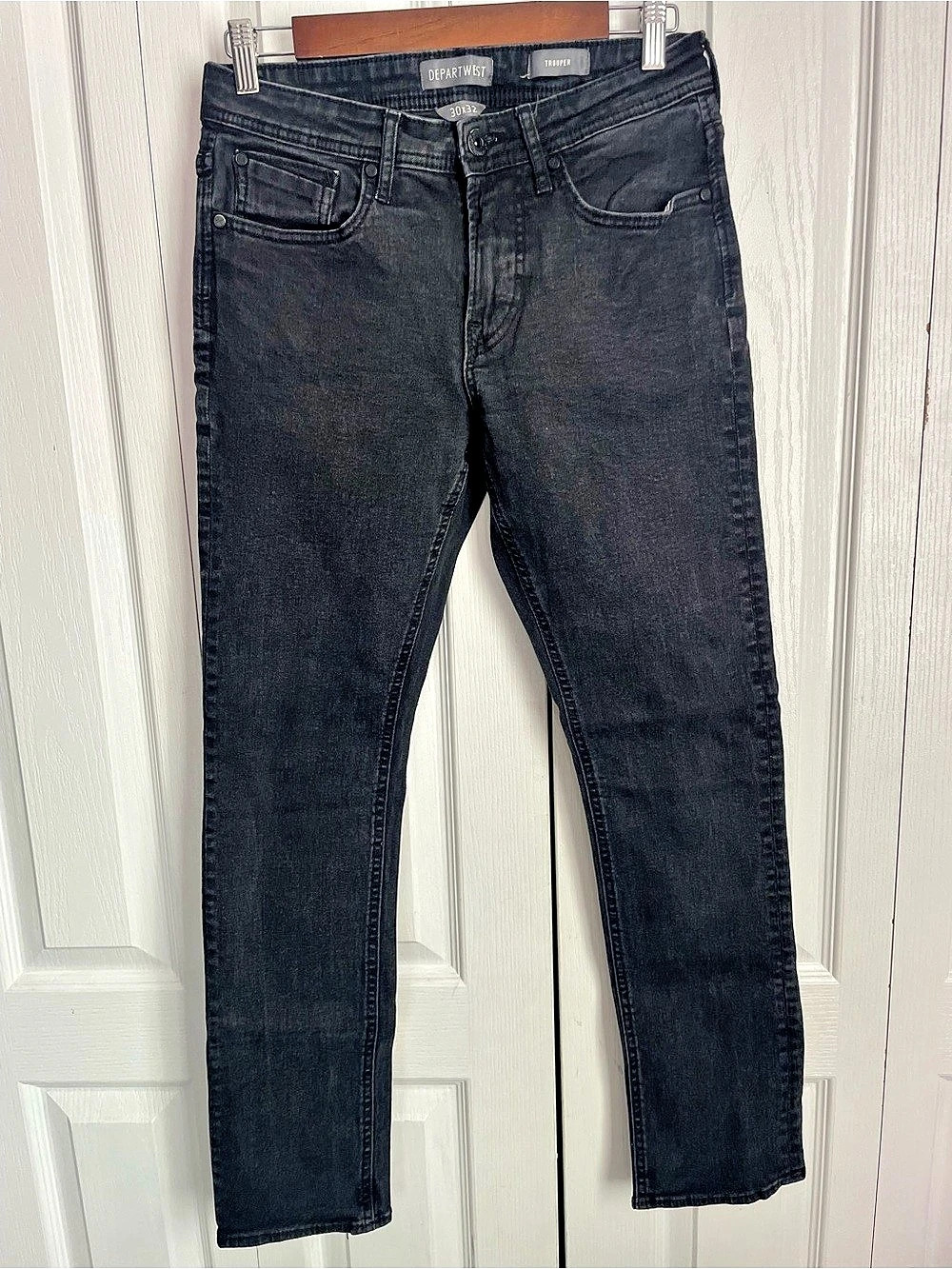 DepartWest Performance Stretch Trouper Skinny Jeans, Size 30/32, Black